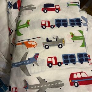 Pottery Barn Kids Transportation Sheet Set Organic Cotton